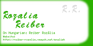 rozalia reiber business card